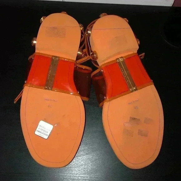 Givenchy Orange and plastic Flat Sandals - Picture 7 of 7